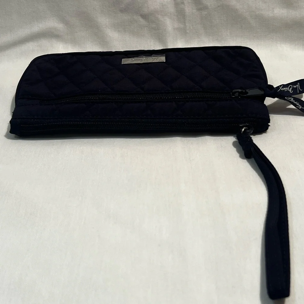 Vera Bradley Quilted Classic Navy Wristlet
